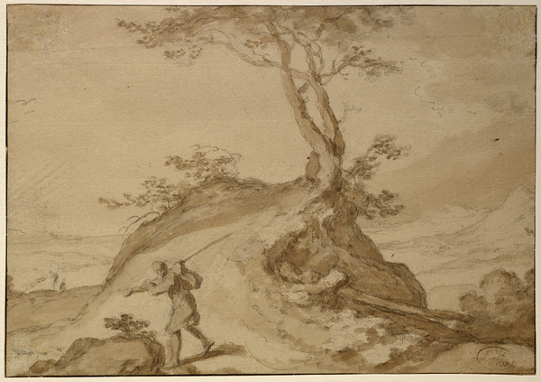 Berger dans un paysage ; Voyageur dans un paysage (Ancien titre)