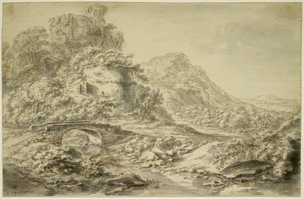 Paysage avec pont et château