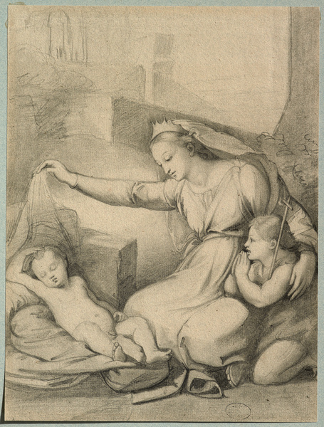 Vierge, l'Enfant et Saint Jean-Baptiste, dite la Vierge au diadème bleu