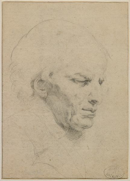 Etude de tête d'homme