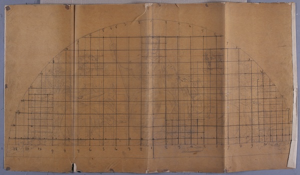 Vestibule, Peinture, Architecture, Sculpture : carton