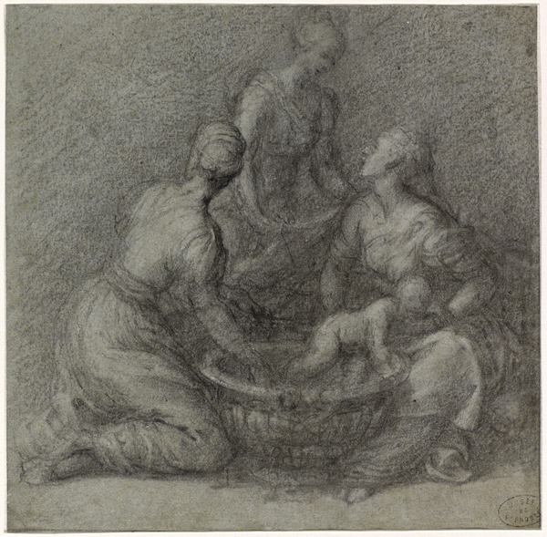 Le bain de l'enfant ; Etude pour une naissance de la Vierge (Autre titre)