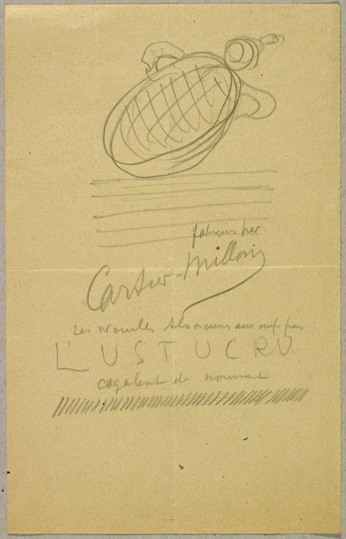 Dessin publicitaire pour la fabrique de pâtes Lustucru