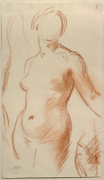 Croquis d'après nature ; Etude pour la Finale du Rheingold, 1877, lithographie, H.18 (Autre titre)