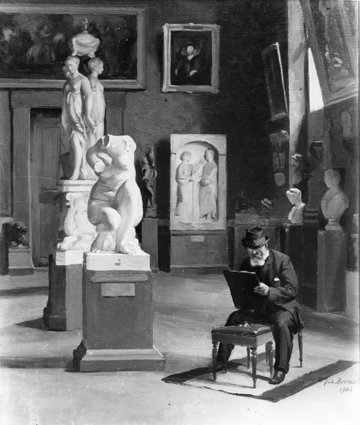 Visite au musée ; Une visite au musée (Ancien titre donné par l'artiste)