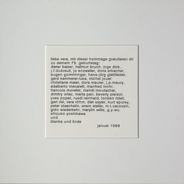 Hommage à Vera Molnar