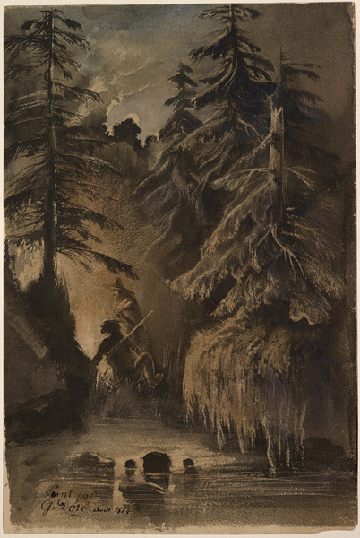 Lac dans les sapins ; Lac dans les sapins, scène nocturne (Ancien titre) ; Torrent de montagne (Autre titre)