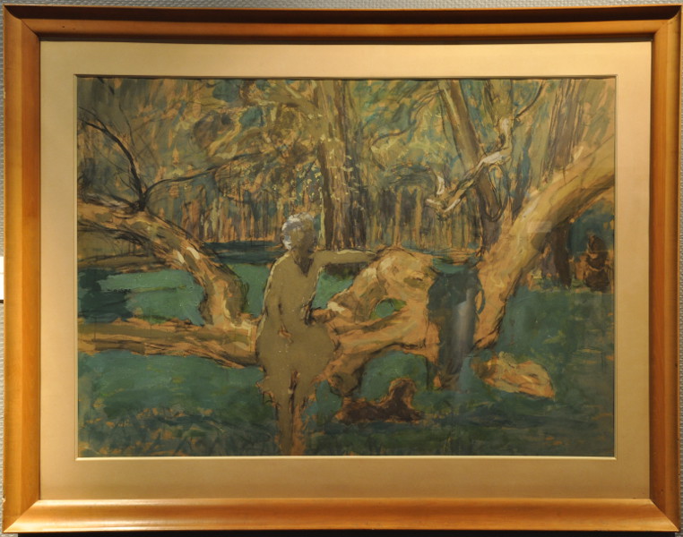 Le vieil arbre ou Madame Hessel au château des Clayes ; l'hiver Madame Hessel au château de Clayes ; l'hiver (autre titre)