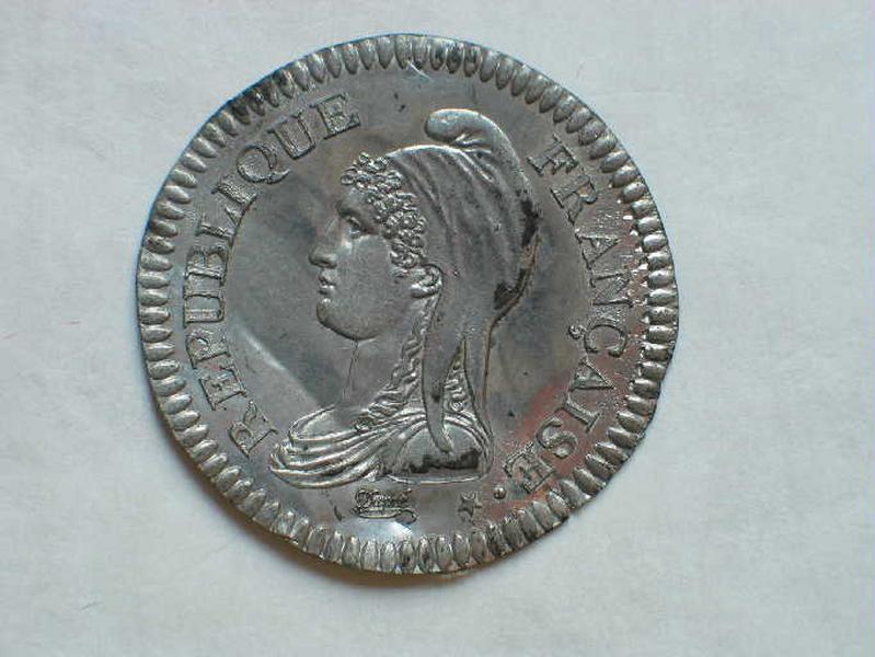 Avers de la pièce d'un décime