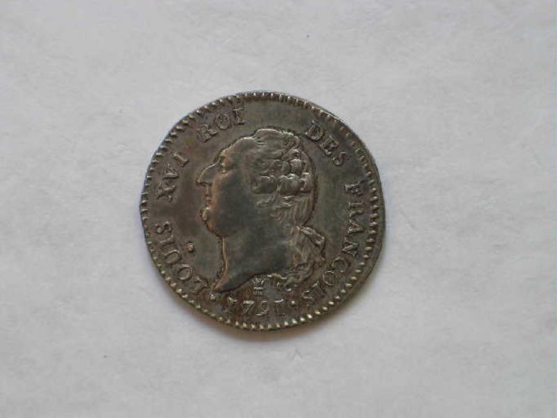 Le génie de la France gravant la Constitution ; Pièce de 15 sols