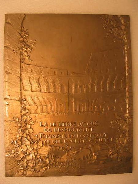 Revers de la plaque méditation