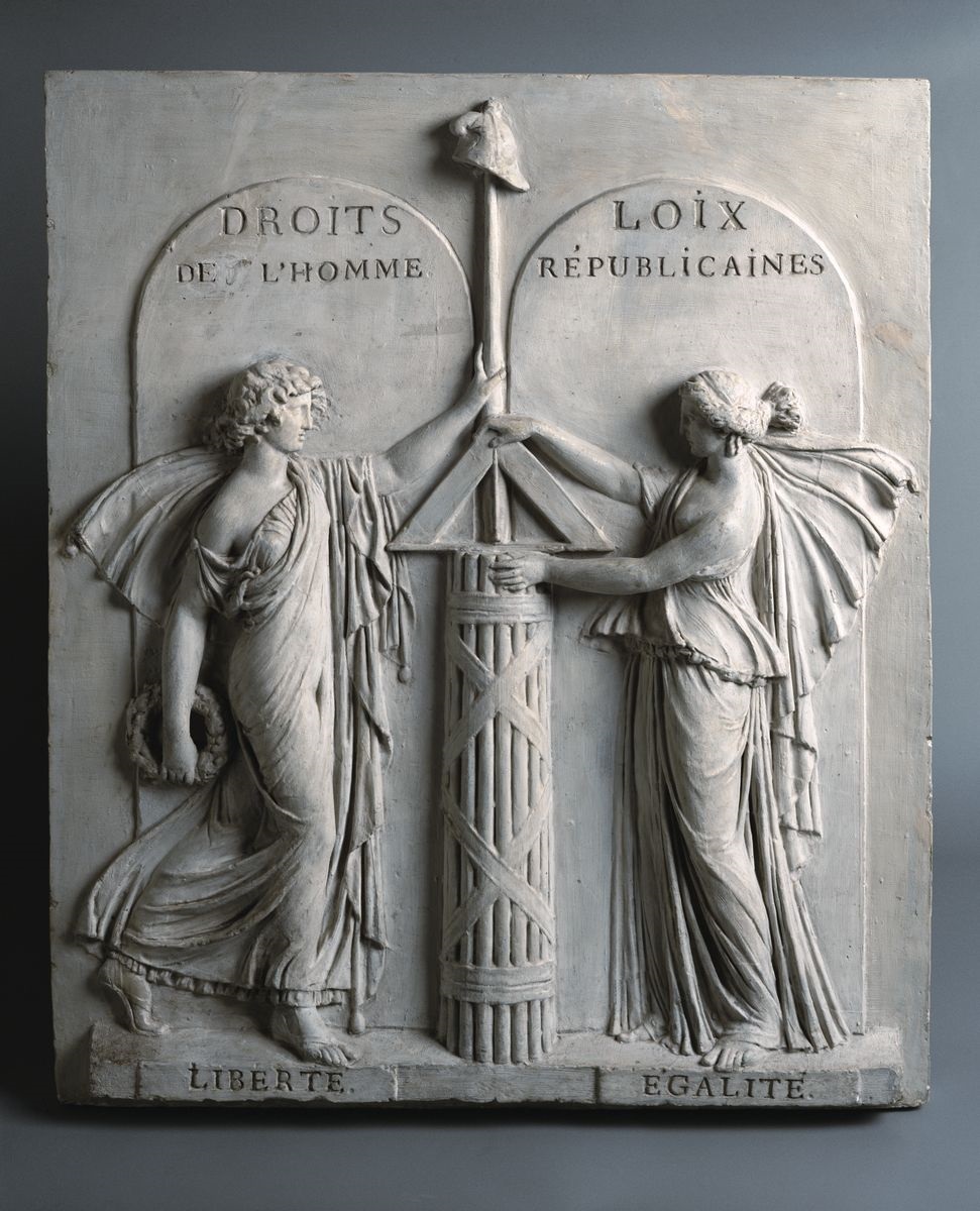 La Liberté et l'Egalité ; Projet de fronton pour l'Hotel de Ville de Lyon