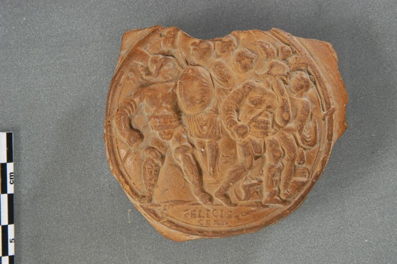 Médaillon d'applique : Gladiateur blessé