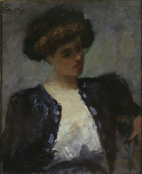 Femme au chapeau noir (représentant Melle Cornillac (Madame André))