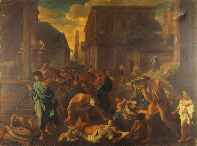 La peste d'Athènes d'après Poussin