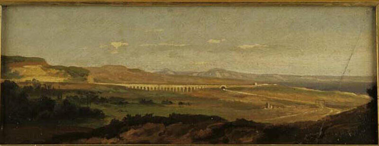 Vue d'un aqueduc à Saint Chamas près de l'étang de Berre