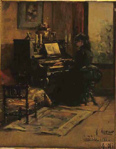 Jeune fille au piano