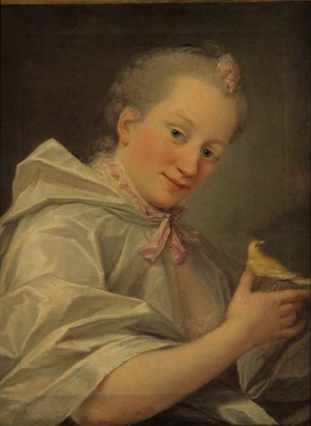 Femme à l'oiseau