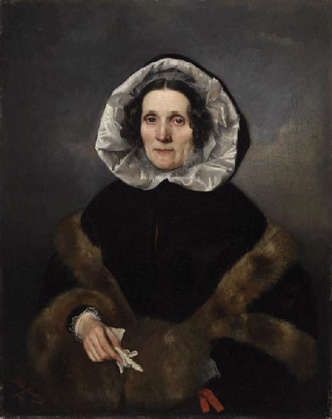 Portrait de Mme Ferrand, mère d'Adèle (titre factice) ; Ancien titre : Le grand portrait de ma grand mère Ferrand