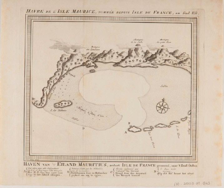 Havre de l'isle Maurice, nommée depuis isle de France, au Sud Est.