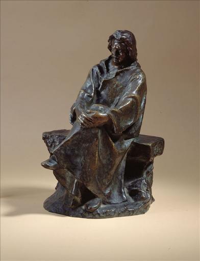 Balzac assis, reproduction réduite de la statue en pierre