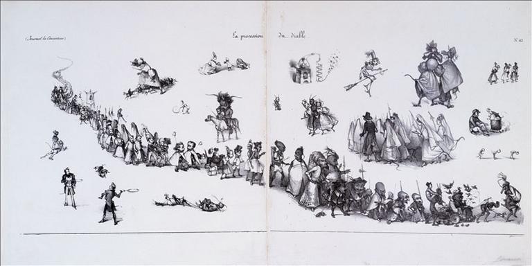 La procession du diable, La Caricature, volume 1, 24 mars 1831