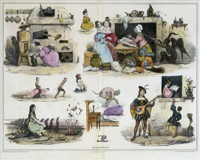 Diableries,  page 9 (après restauration), Les diables de lithographies