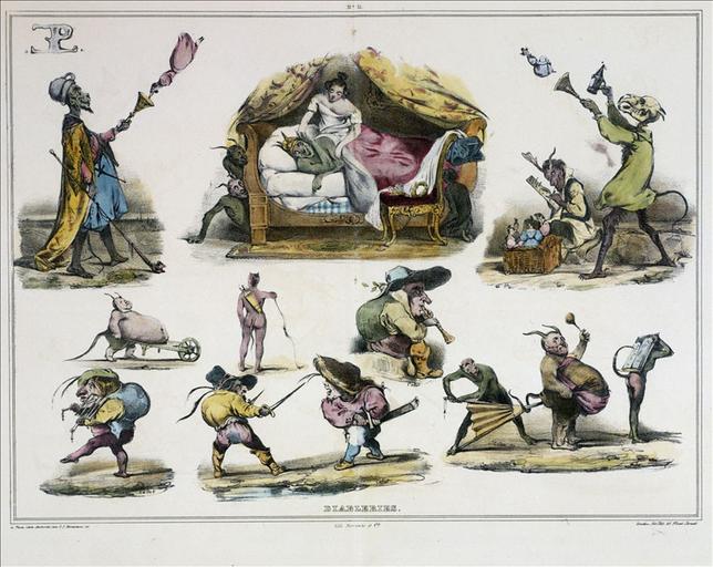 Diableries,  page 11 (après restauration), Les diables de lithographies