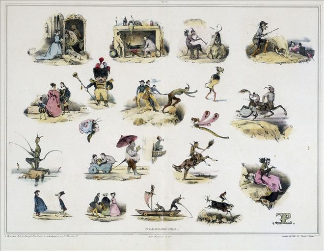 Diableries, page 13 (après restauration), Les diables de lithographies