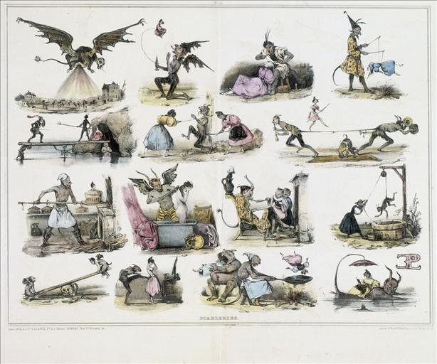 Diableries,  page 14 (après restauration), Les diables de lithographies