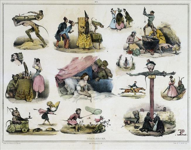 Diableries,  page 3 (après restauration), Les diables de lithographies