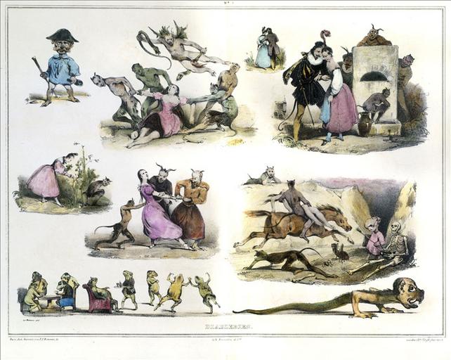 Diableries,  page 5 (après restauration), Les diables de lithographies