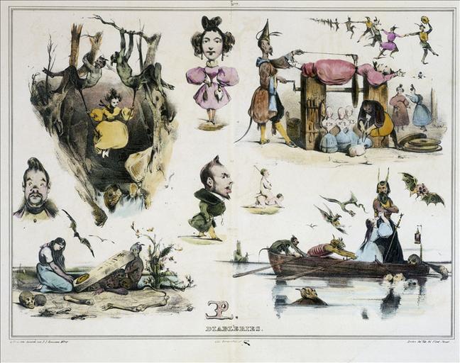 Diableries,  page 7 (après restauration), Les diables de lithographies