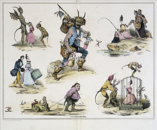 Diableries,  page 8 (après restauration), Les diables de lithographies