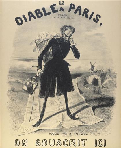 Affiche pour Le Diable à Paris, Paris et les parisiens publié par Hetzel