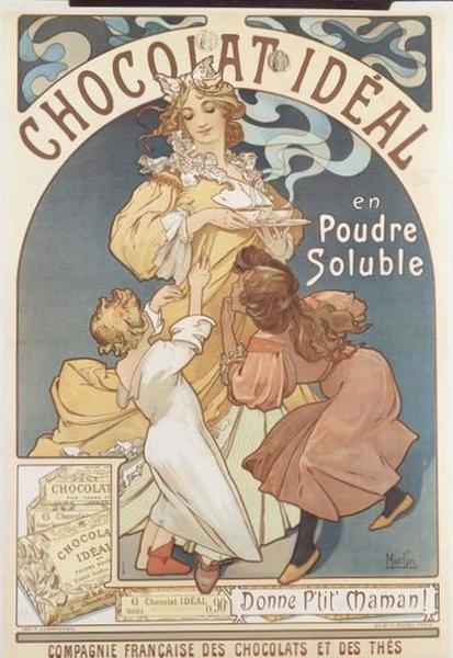 Chocolat Idéal / en / Poudre / Soluble / Donne P'tit' Maman / Compagnie Française Des Chocolats et Des Thés