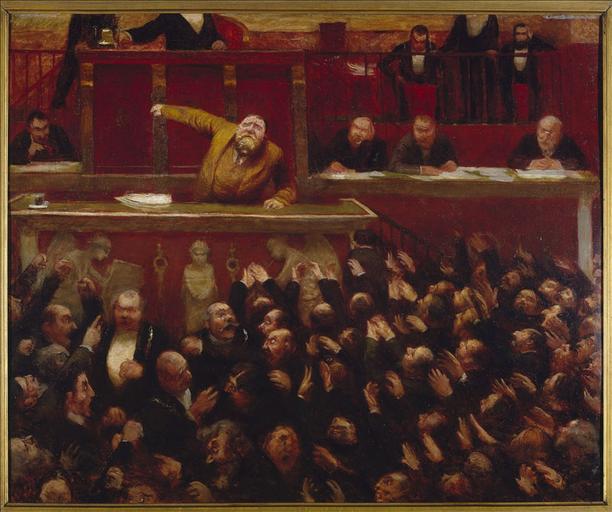Jean Jaurès (1859-1914), à la tribune de la Chambre des députés (7ème arrondissement. Paris)