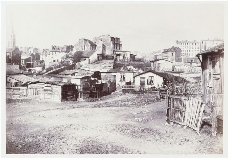 Haut de la rue Champlain (vue prise à gauche), (20ème arrondissement, Paris)