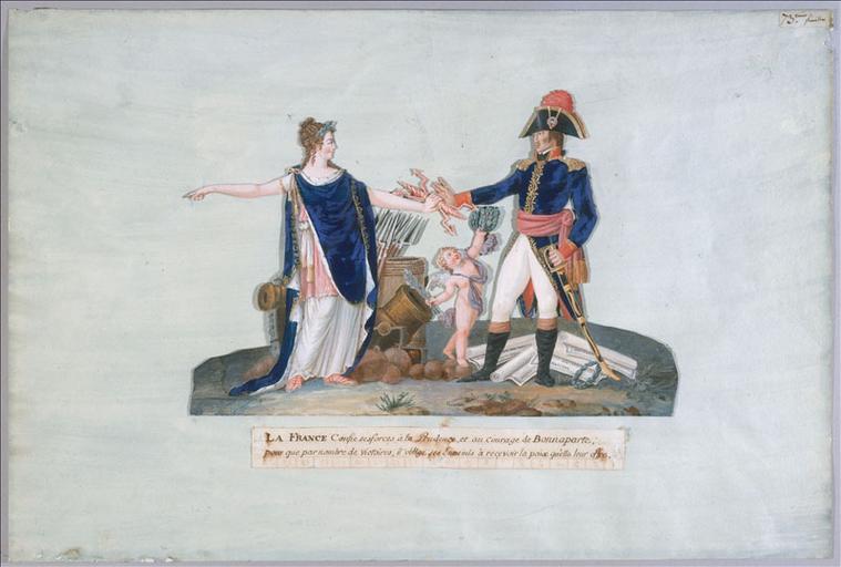 Allégorie de la France et de Napoléon Bonaparte, Premier consul. (titre factice)