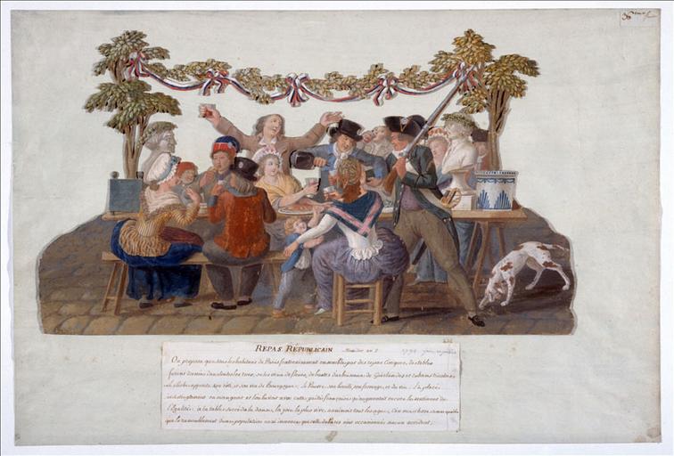 Repas républicain à Paris. (titre factice)
