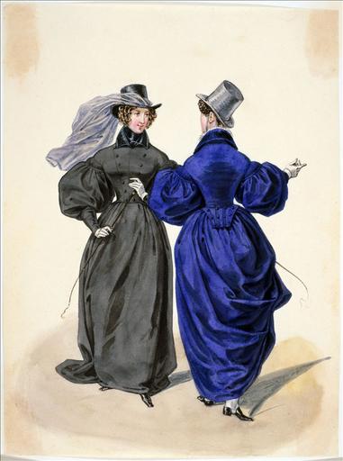 Elément d'un album de 77 aquarelles pour le Journal des Dames et des Modes, 1831-1832. Dessin pour le Journal des Dames et des Modes, n°24, 30 avril 1832 - Planche 45 : Amazone de casimir