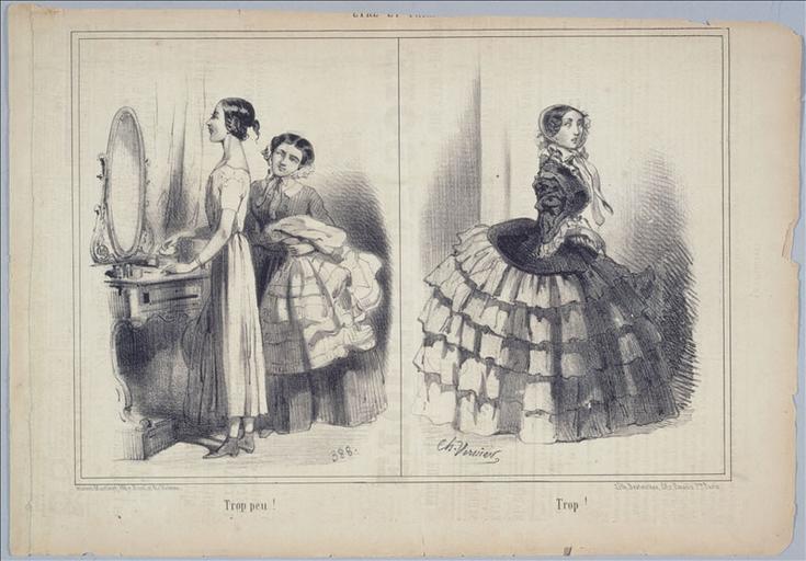 Planche humoristique sur la crinoline