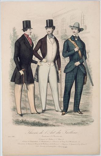 Théorie de l'art du tailleur, août 1846 : Costumes de Robin. Cannes de Lemaréchal. Chemise de Levy. Chaussures de Bernard, Chapuis et Molière. Chapeaux de Gaspard