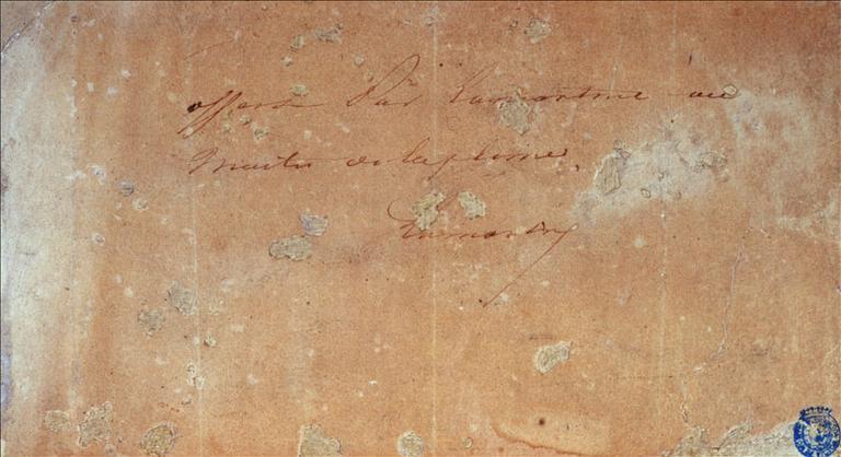 Autographe de la table aux encriers