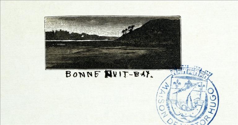 Album de gravures d'après les dessins de Victor Hugo pour les Travailleurs de la mer : Bonne Nuit-Bay (planche 23) - 1882
