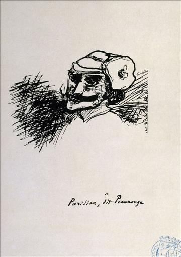 Album de gravures d'après les dessins de Victor Hugo pour Les Travailleurs de la mer : Parisien, dit Peaurouge (planche 24) - 1882
