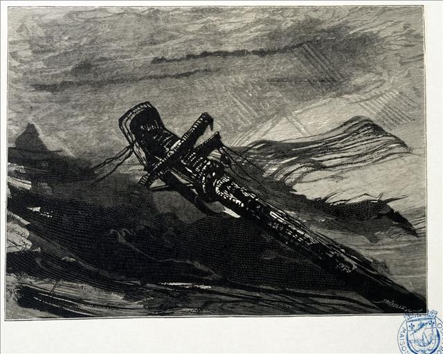 Album de gravures d'après les dessins de Victor Hugo pour les Travailleurs de la mer : l'épave (planche 51) - 1882