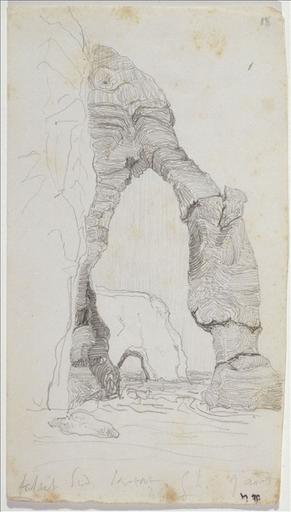 Carnet de voyage 25 juillet-15 août 1835 : Falaise sud. Etretat, 9 août (folio 18) ; # Montereau (folio.1, verso) ; #Péronne. Tour de ville (folio.11)