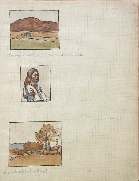 Crépuscule automnal au Bois Joli (Titre donné par Mainssieux dans son Catalogue illustré de quelques peintures exposables, p.36.)