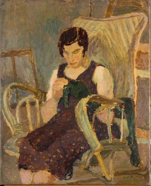 Femme cousant